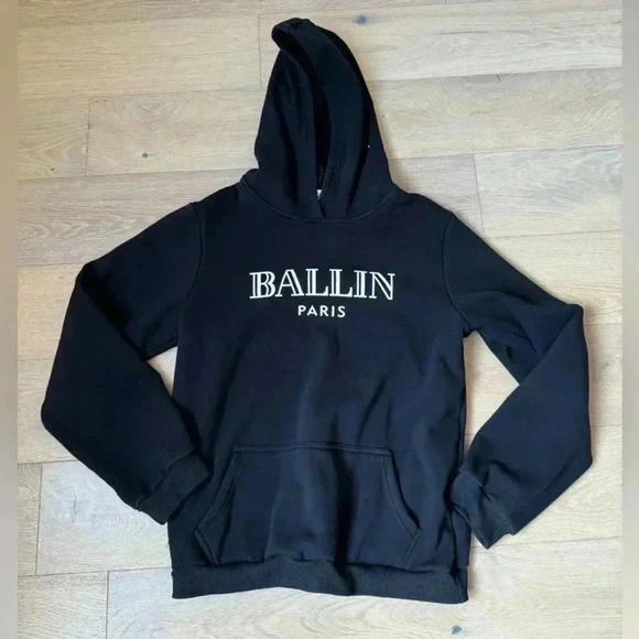 Lola and the Boys Ballin Paris Hoodie Black - Picture 1 of 2
